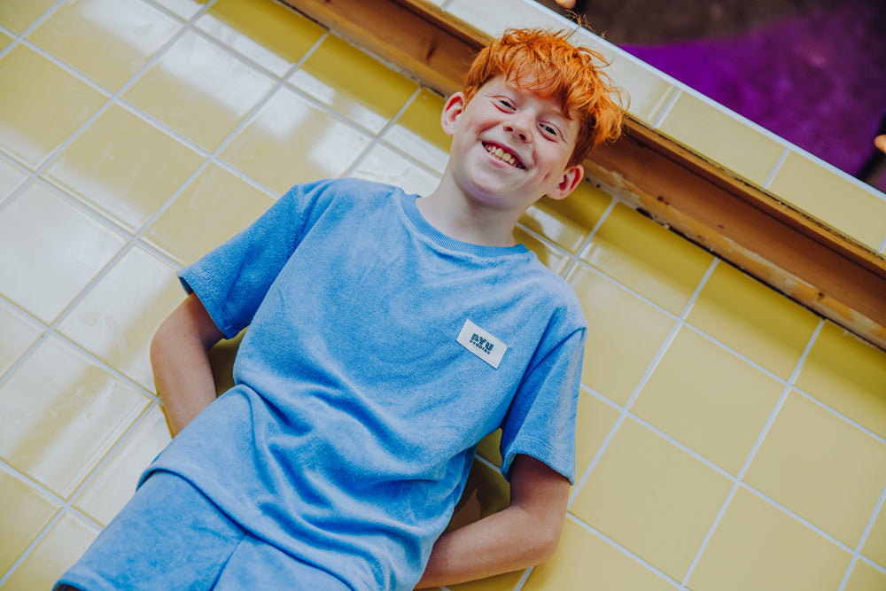 Nilo Badstof Tee - Light Blue