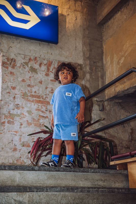 Nilo Badstof Tee - Light Blue